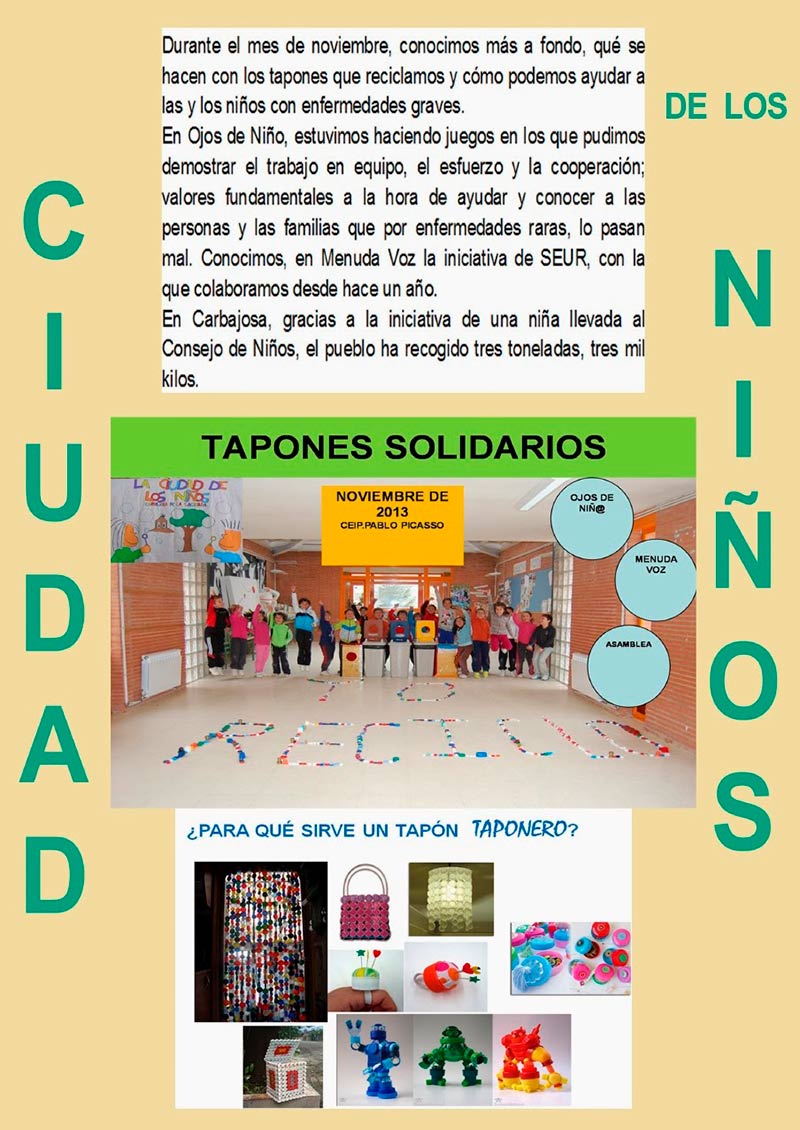 Tapones solidarios nov.2013